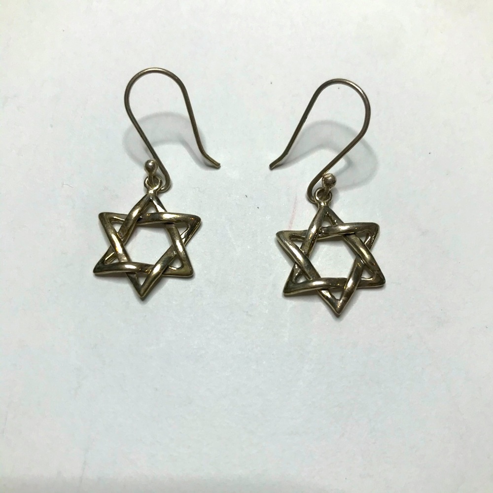 Sterling Silver Star of David Earrings